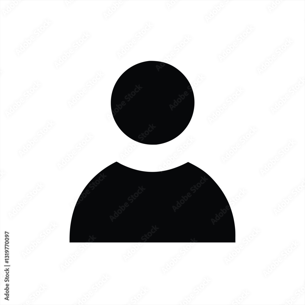 Vector illustration of a simplified person icon on a plain background Vector illustration of a simplified person icon on a plain background