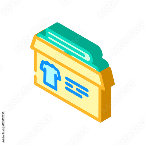 hand me down thrift driven fashion isometric icon vector illustration