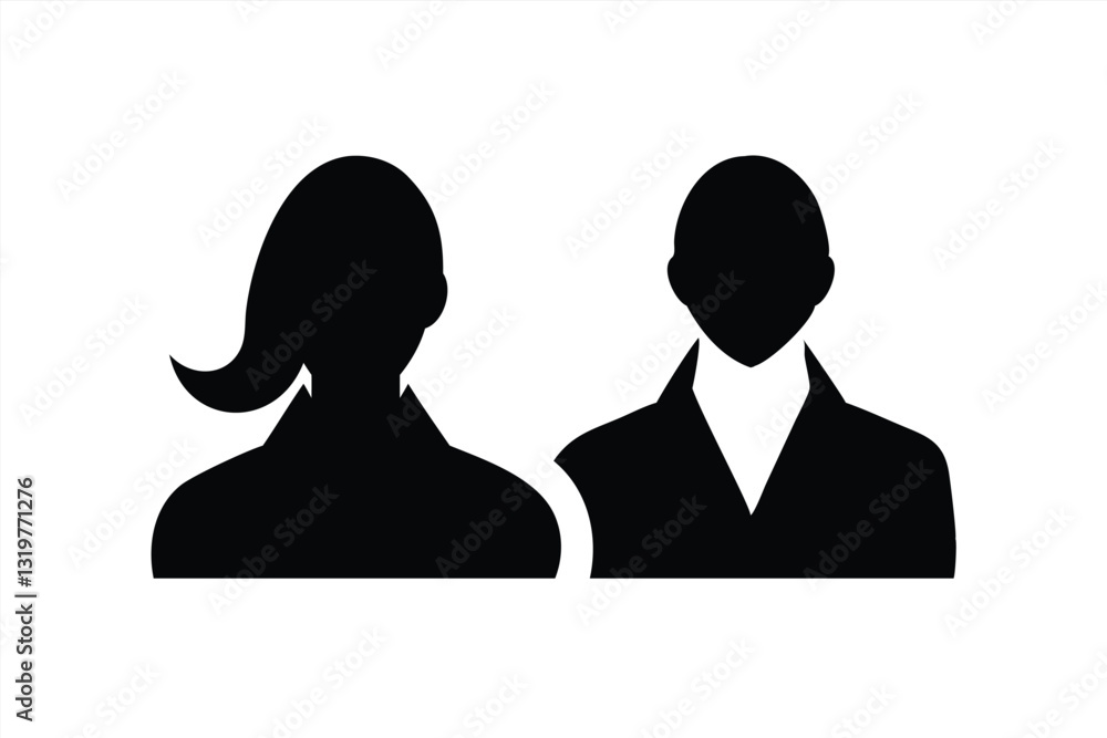 Silhouetted figures representing diversity in professional settings Silhouetted figures representing diversity in professional settings
