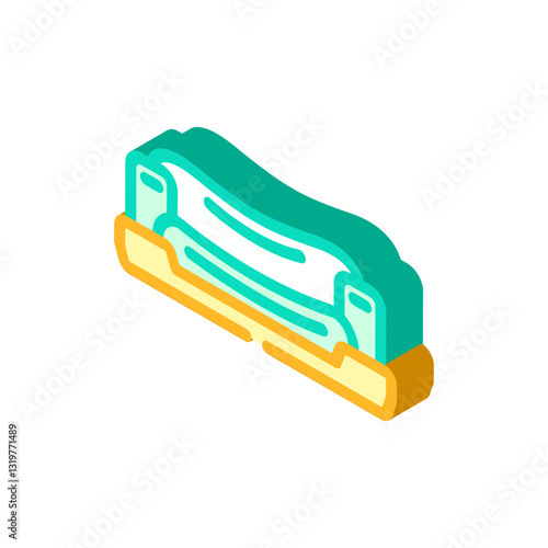 bed pet home isometric icon vector illustration