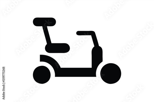 Vector illustration of a scooter designed for mobility assistance