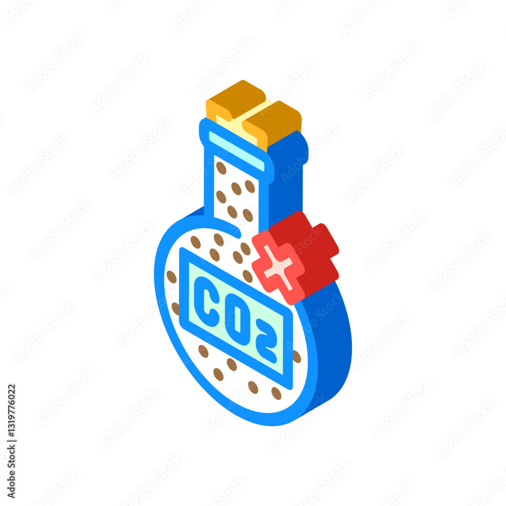 Naklejka premium utilization carbon isometric icon vector illustration