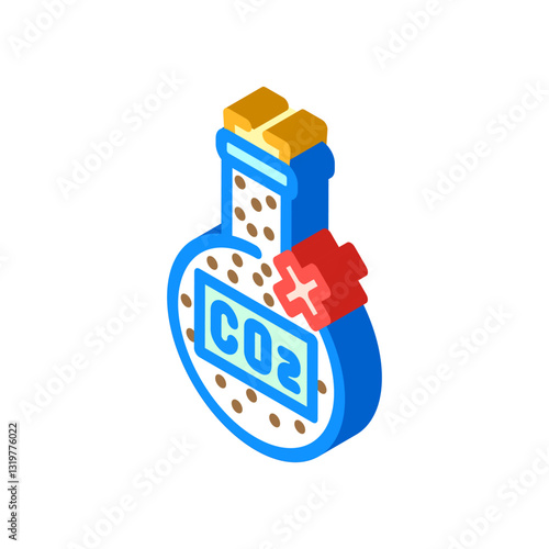 utilization carbon isometric icon vector illustration