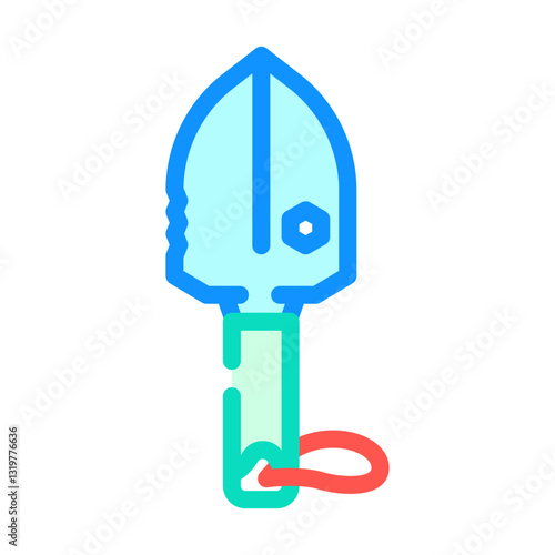 trowel titanium ultralight color icon vector illustration