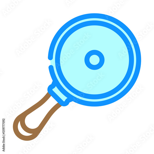 frying pan titanium ultralight color icon vector illustration