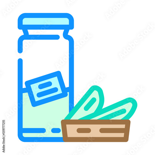 plant based cosmetic sustainable beauty color icon vector illustration