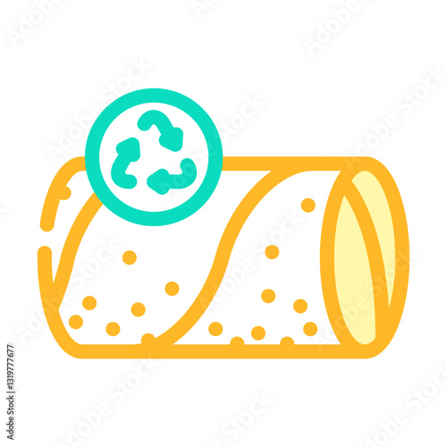 biodegradable tube sustainable beauty color icon vector illustration