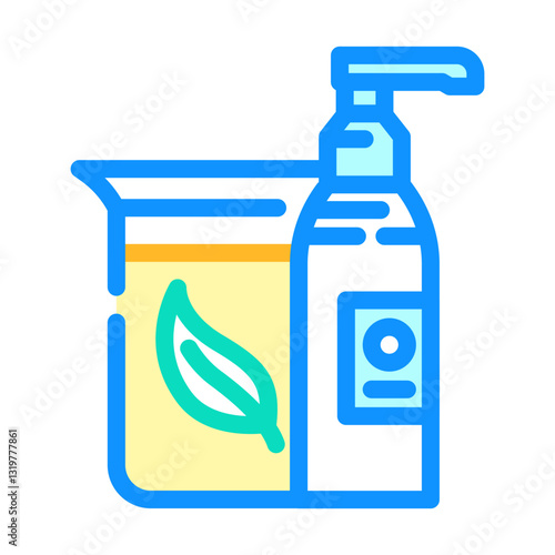 natural ingredients sustainable beauty color icon vector illustration