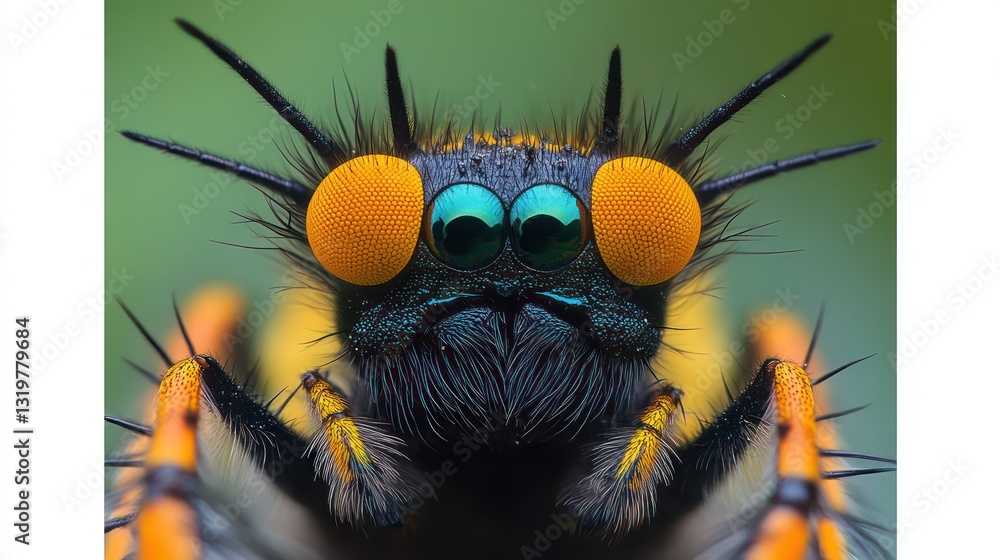 Macro shot of a spiny insect's face Macro shot of a spiny insect's face