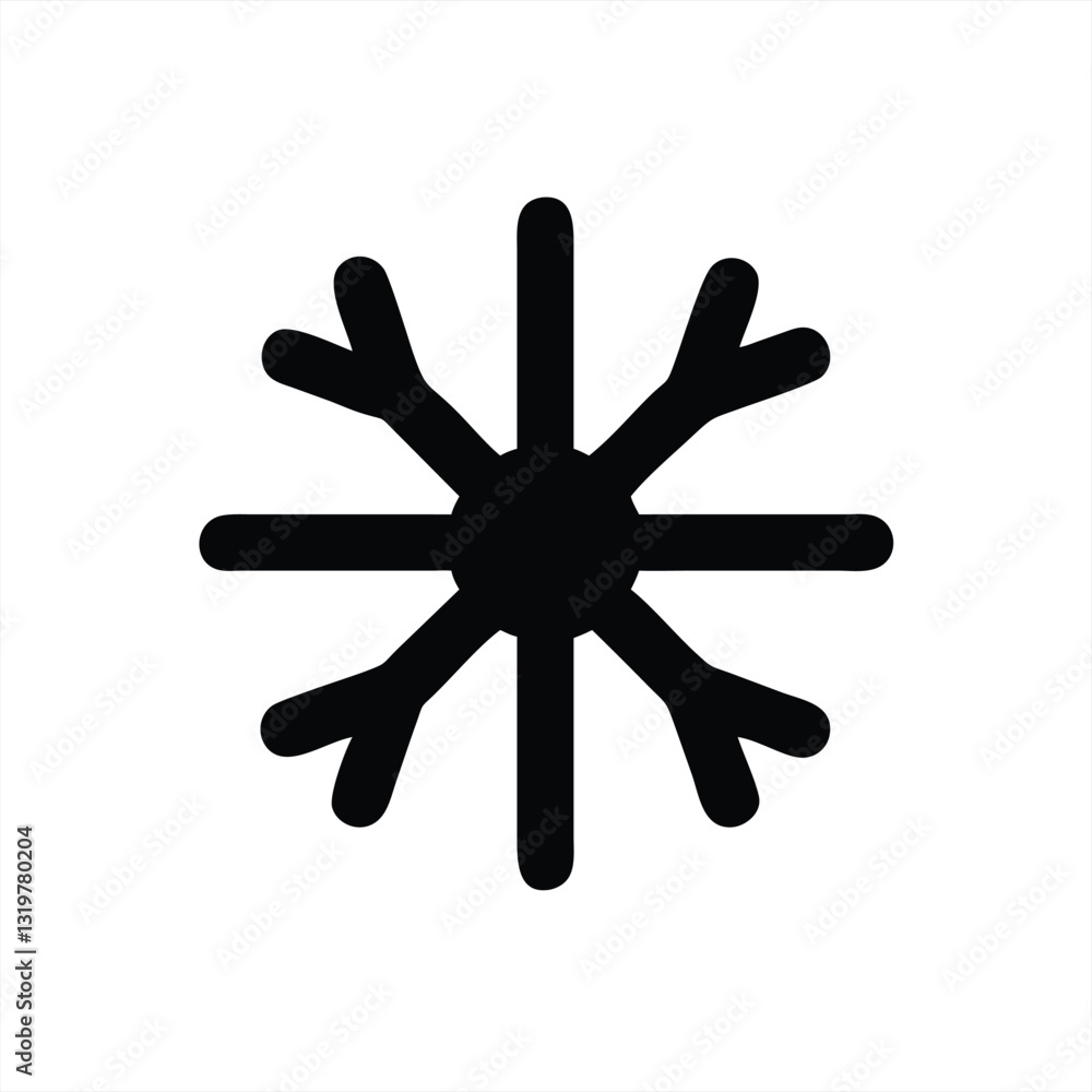 Snowflake vector illustration with symmetrical design and pattern Snowflake vector illustration with symmetrical design and pattern