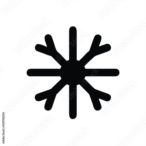 Snowflake vector illustration with symmetrical design and pattern
