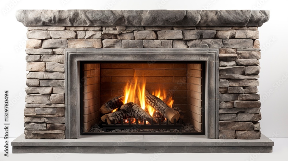 A photo of a cozy fireplace with a mantel A photo of a cozy fireplace with a mantel