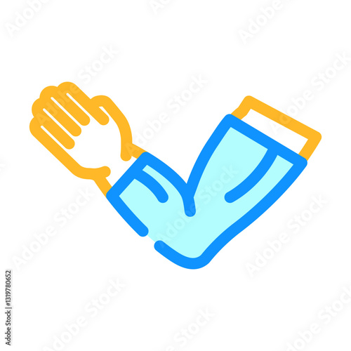 compression sleeve recovery wellness color icon vector illustration