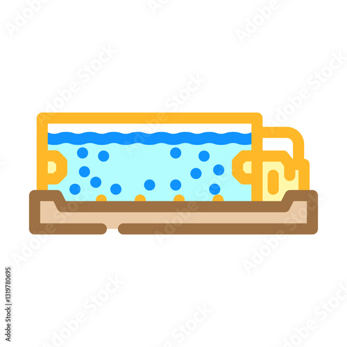 hot tub spa recovery wellness color icon vector illustration