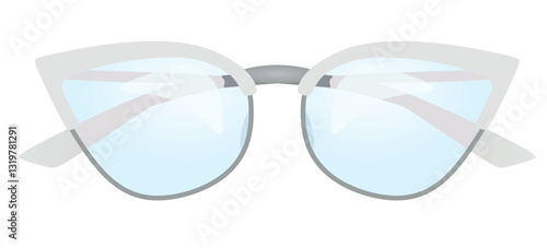 Cat eye glasses. vector illustration