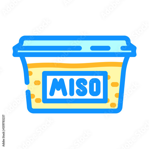 miso pastec condiment color icon vector illustration