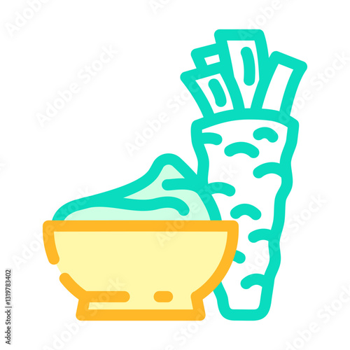 wasabi condiment color icon vector illustration