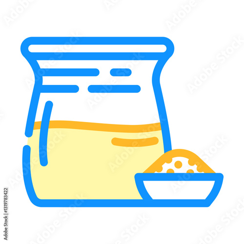 tahini condiment color icon vector illustration