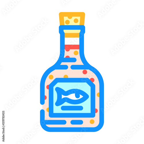 fish sauce condiment color icon vector illustration
