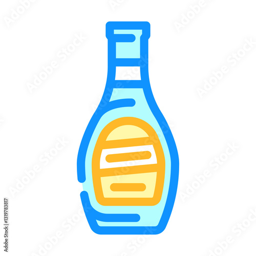 ranch dressing condiment color icon vector illustration
