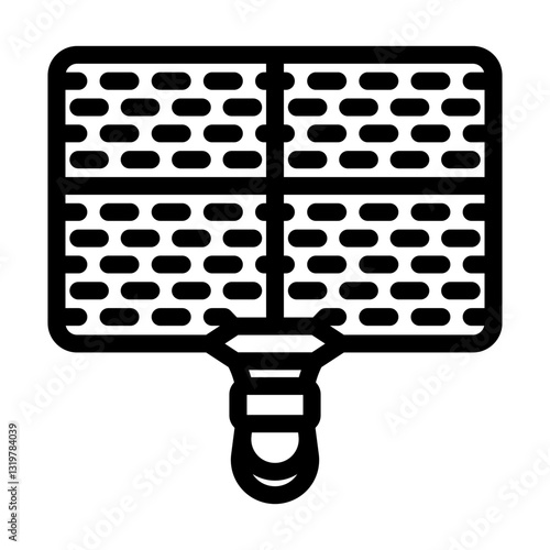 grill rack titanium ultralight line icon vector illustration