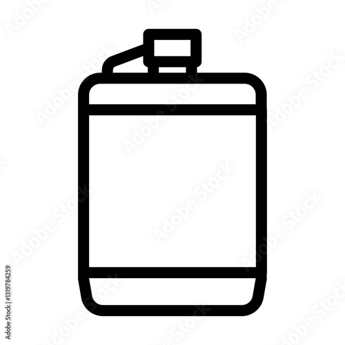 hip flask titanium ultralight line icon vector illustration