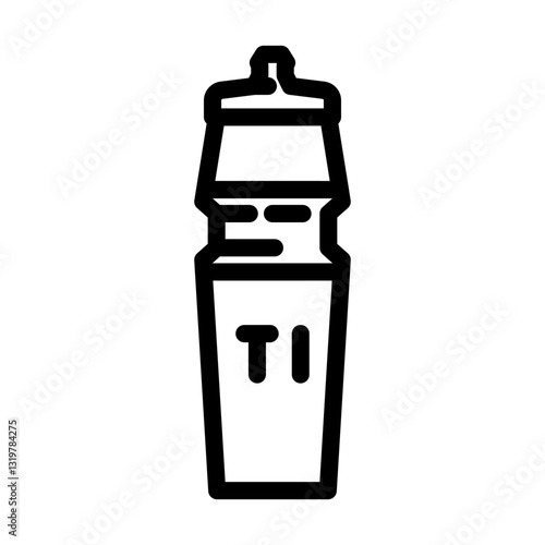 water bottle titanium line icon vector illustration
