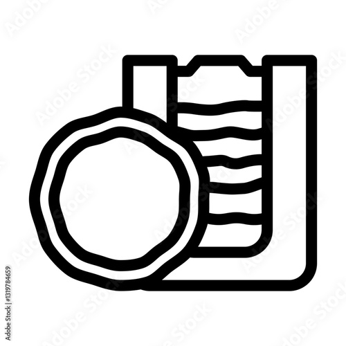reusable cotton pads sustainable beauty line icon vector illustration
