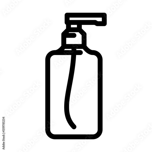 refillable cosmetic bottle sustainable beauty line icon vector illustration