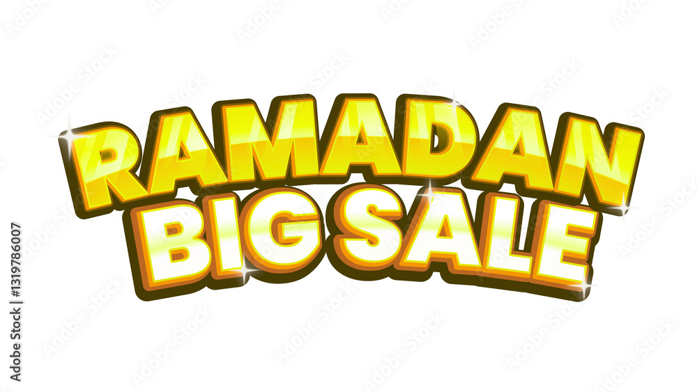 Fototapeta premium Ramadan Big Sale, transparent background