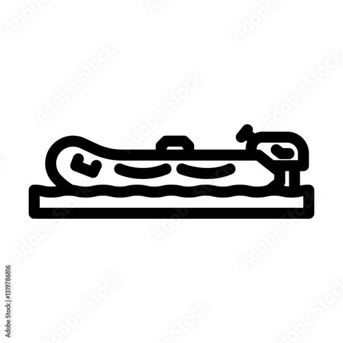 dinghy sailing sport line icon vector illustration