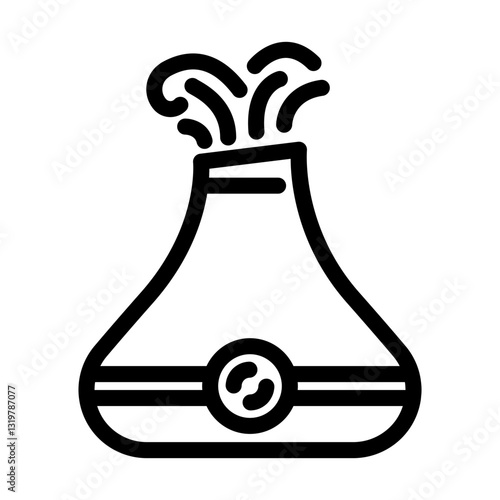 aromatherapy diffuser recovery wellness line icon vector illustration
