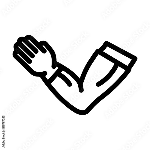 compression sleeve recovery wellness line icon vector illustration