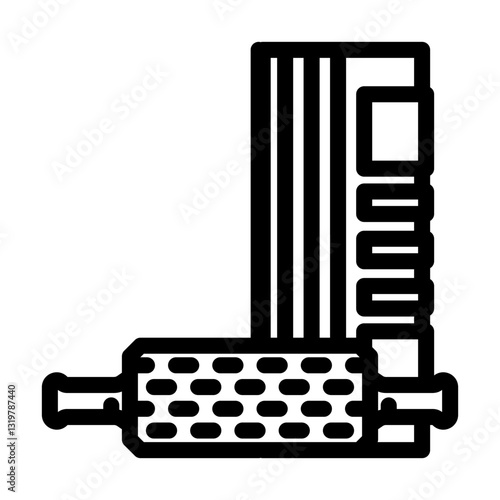 foam roller muscle recovery wellness line icon vector illustration