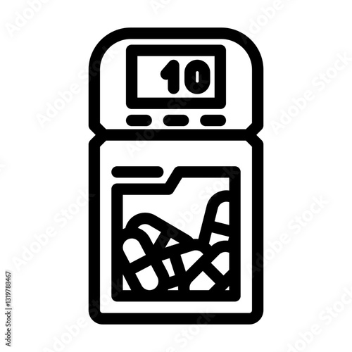smart pill bottle healthcare innovation line icon vector illustration
