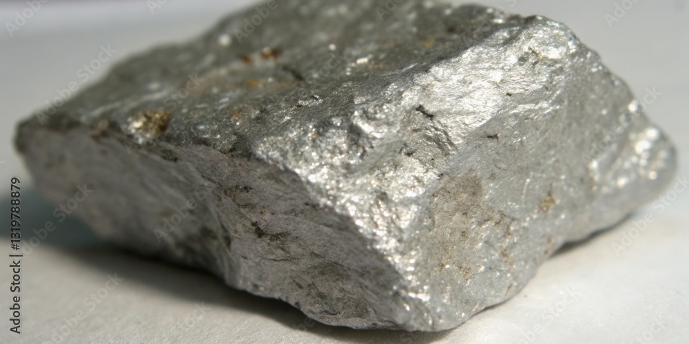 Metallic mineral specimen showcasing unique texture and shine, likely found in natural geological environment