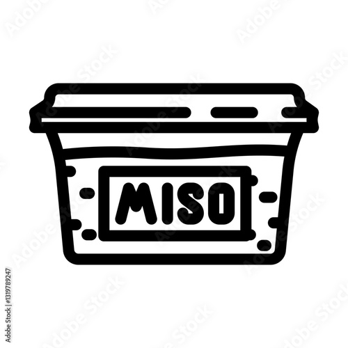 miso pastec condiment line icon vector illustration