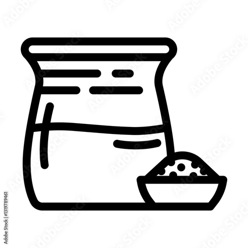 tahini condiment line icon vector illustration