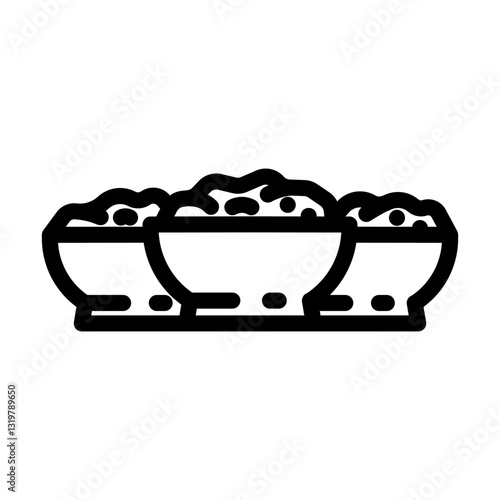 chutney condiment line icon vector illustration
