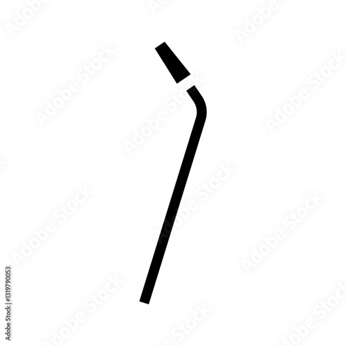 straws titanium ultralight glyph icon vector illustration