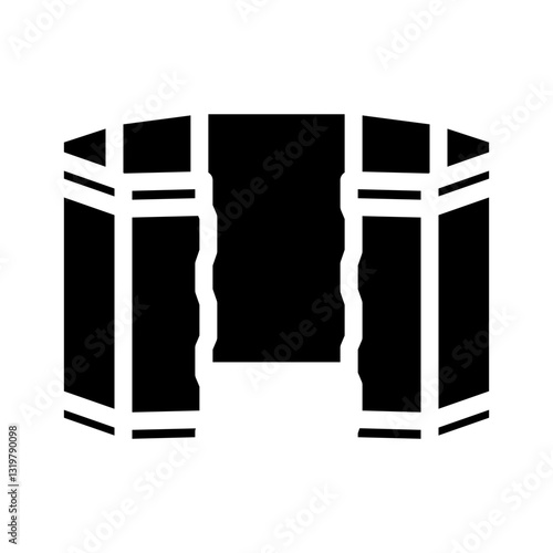 windscreens for stoves titanium glyph icon vector illustration