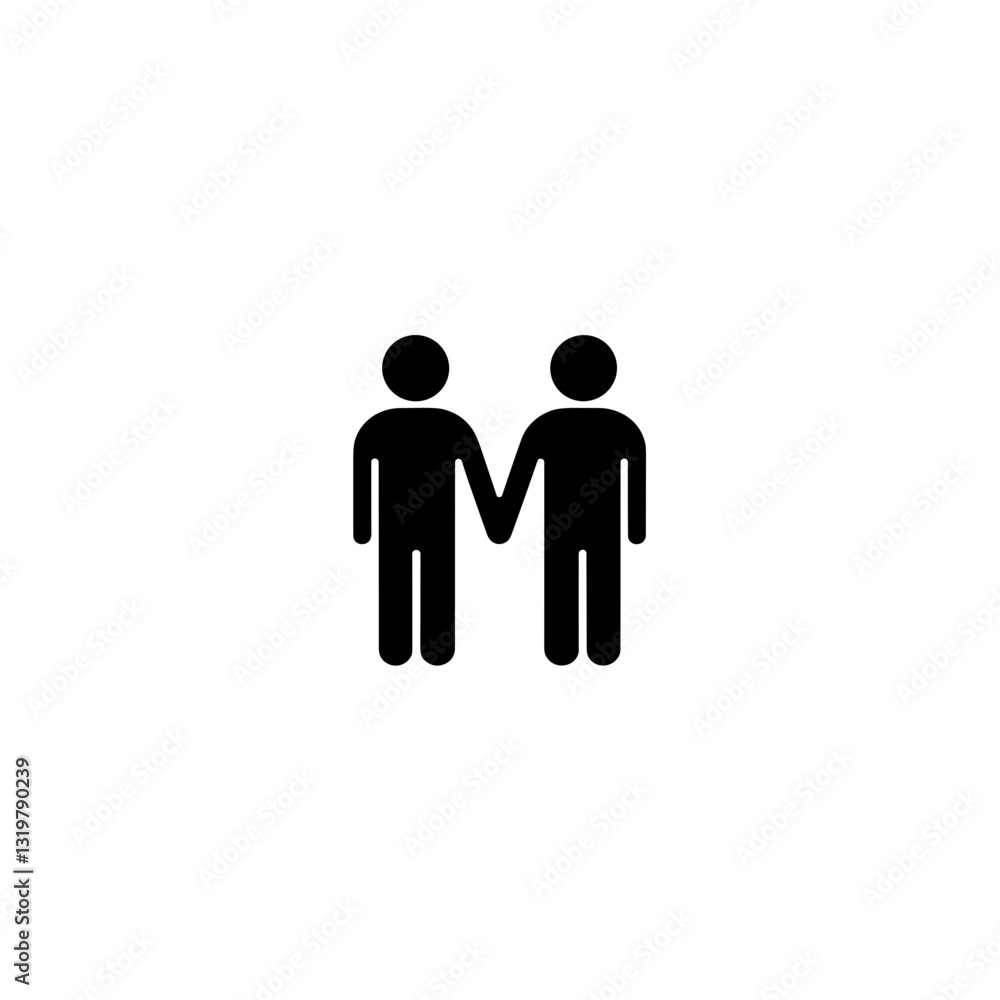 Two people holding hands symbolizing friendship, partnership, and equality Two people holding hands symbolizing friendship, partnership, and equality