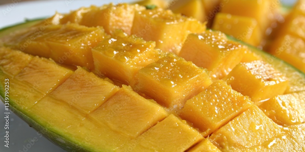 Mangoes sliced for a fresh tropical treat during a sunny afternoon gathering