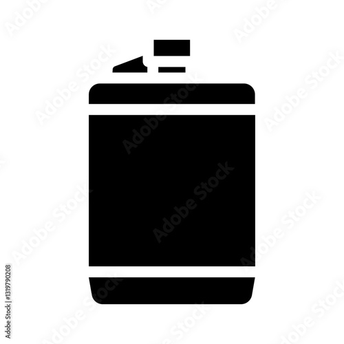 hip flask titanium ultralight glyph icon vector illustration