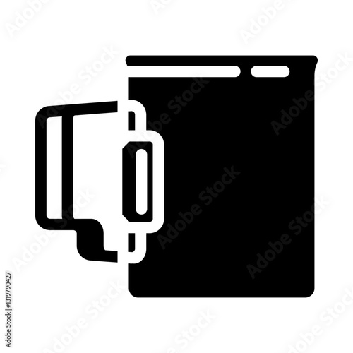 mug titanium ultralight glyph icon vector illustration