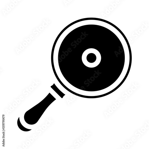 frying pan titanium ultralight glyph icon vector illustration