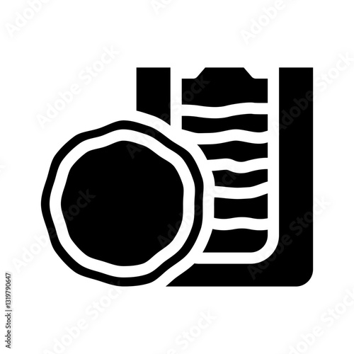 reusable cotton pads sustainable beauty glyph icon vector illustration