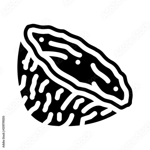 coconut shell sustainable beauty glyph icon vector illustration