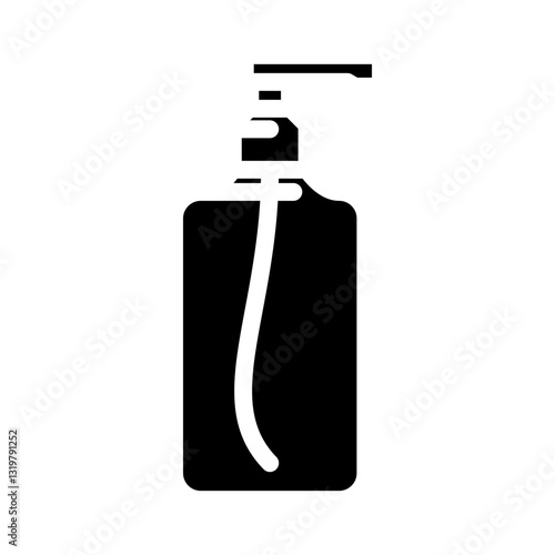 refillable cosmetic bottle sustainable beauty glyph icon vector illustration