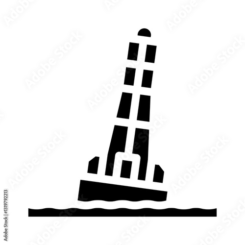 buoy sailing sport glyph icon vector illustration